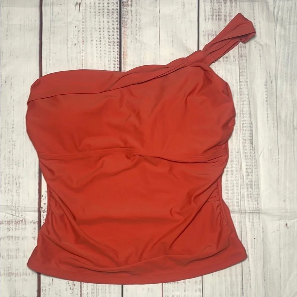 Cupshe Coral One-Shoulder Top
